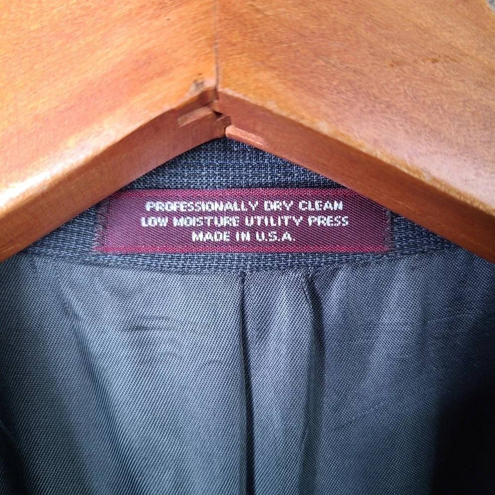 Vintage Evan Picone Jacket Mens‎ 41R Gray 2 Button Blazer Suit Coat USA Made